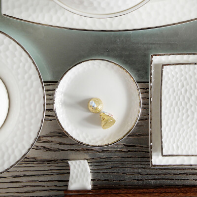 泊杜骨瓷餐具5英寸陶瓷碟骨瓷月光碟