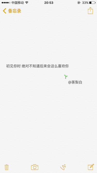 备忘录文字。初见你时 绝对不知道后来会这么喜欢你