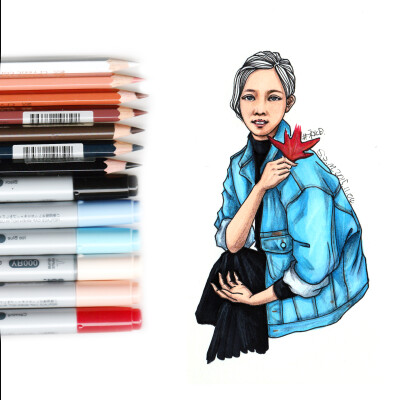 ＃fashion illustration# #fashion drawing# #friend# #beautiful girl#
one of my friends, 一位在英国留学的好朋友.