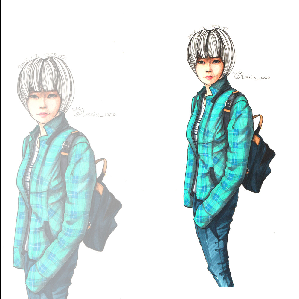 ＃fashion style# #fashion street style# #fashion drawing# #fashion illustration#
one of my friends. 亲爱的文艺馨儿^_^