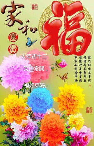 新年快乐 Happy New Year
正月初十三