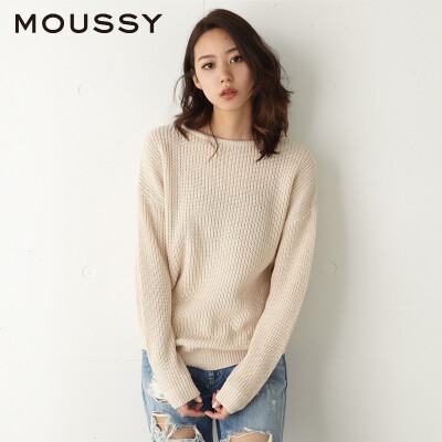 MOUSSY 秋冬 热销 纯色 套头 针织 毛衣 女0108SA701070