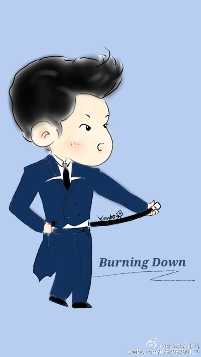 允浩 卡通 BurningDown.
Cr.微博