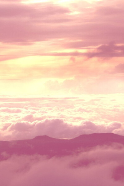 粉色的云，你喜欢吗？(,,•́ . •̀,,)