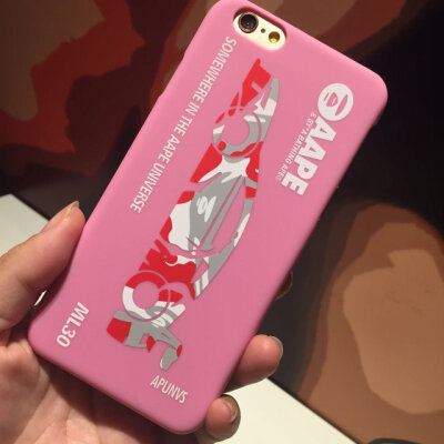 代购 i6手机壳潮男Aape大牌pg6手机外壳苹果六iphone6保护壳plus手机套