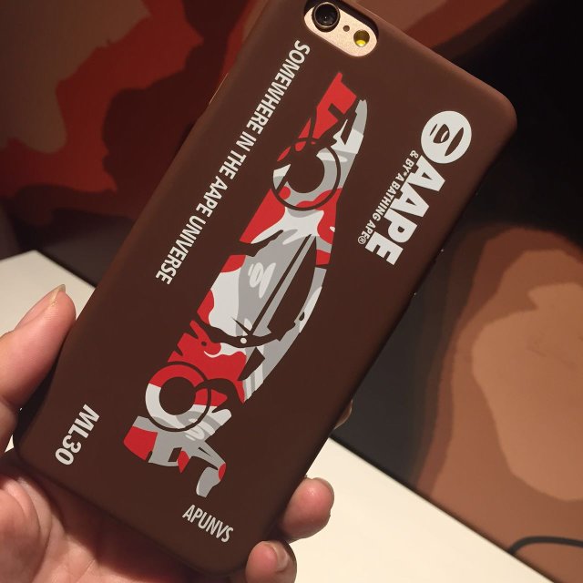 代购 i6手机壳潮男Aape大牌pg6手机外壳苹果六iphone6保护壳plus手机套