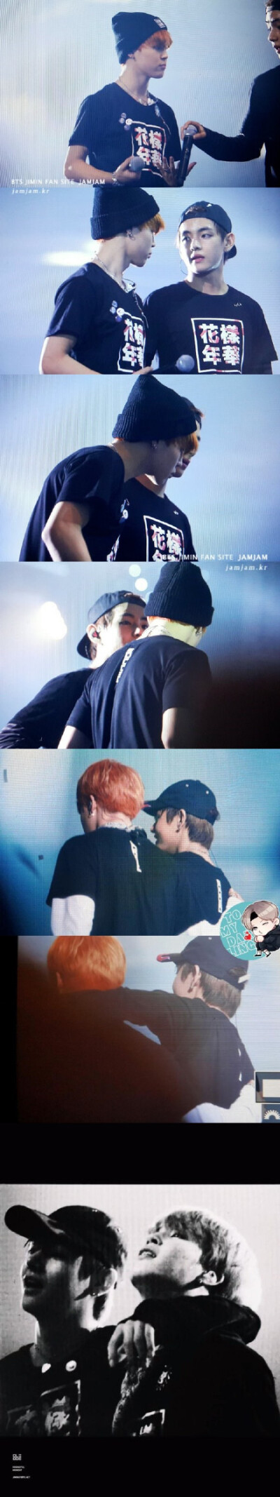 一直觉得，在主题为花样年华的演唱会里，在被问及谁造就你的花样年华时，泰泰把小鸡单独提出来感谢，是件非常难得的事。。。小鸡说过泰亨是他的救世主，想和他一起变成老爷爷。
我虽然天天带这个tag，似乎已经说得很…