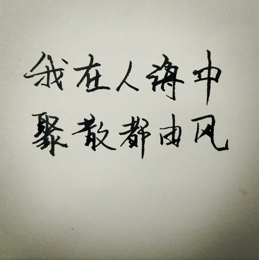 我在人海中，聚散都由风