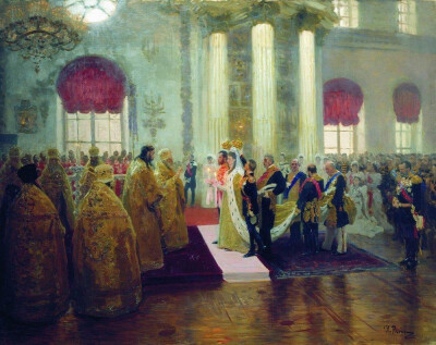 Wedding of Nicholas II and Grand Duchess Alexandra Feodorovna. 1894