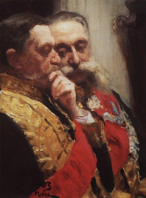 Portrait Goremykin and N. Gerard, members of the Council of State. 1903