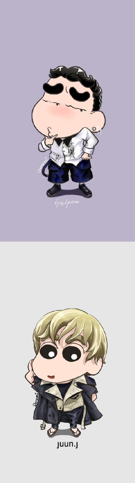 #土豪新之助#蜡笔小新#野原新之助#手机壁纸#@插画师Doram