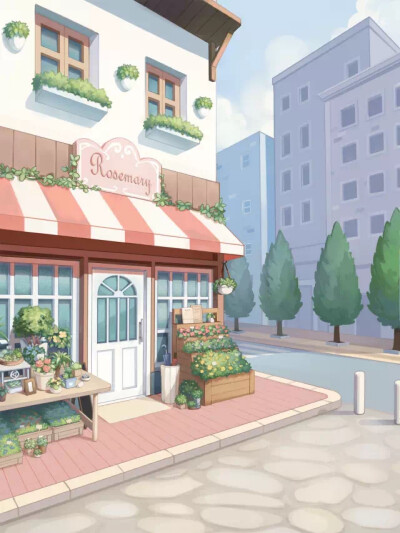 暖暖里的背景(花店 转角)