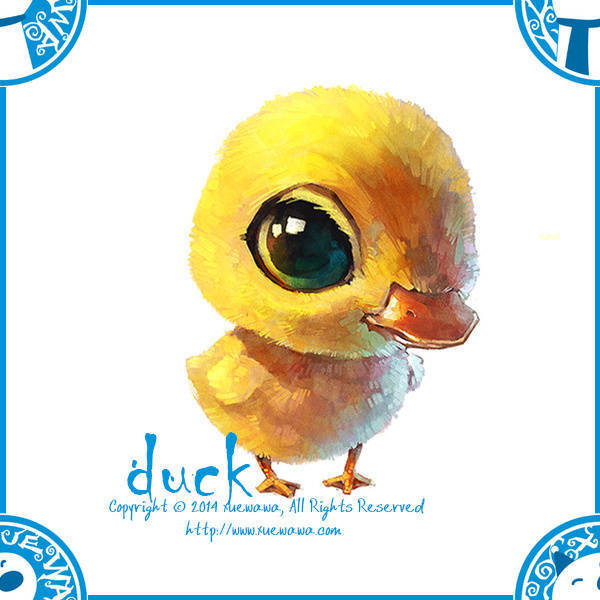 一组萌哒哒大眼睛小怪兽们 :雪娃娃童画