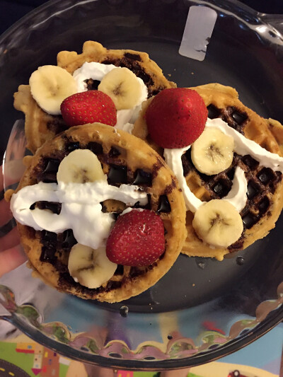 Chocolate cookie waffle 