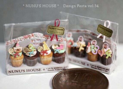 nunu's house 以制作12分的精美娃屋道具而闻名日本。只有手指大小的食物却异常精美。作者每次制作完成后，会发布到雅虎拍卖网进行贩卖，价格当然不菲。