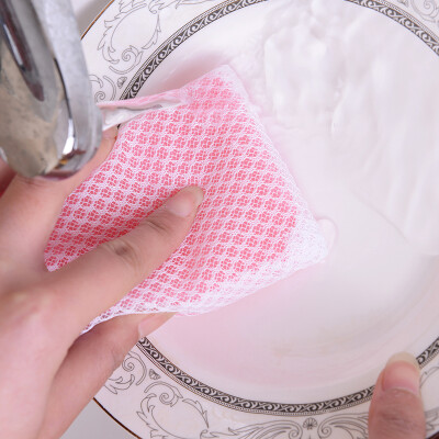 日本LEC加厚双层洗碗海绵擦 不沾油洗碗巾浴缸清洁海绵 百洁布