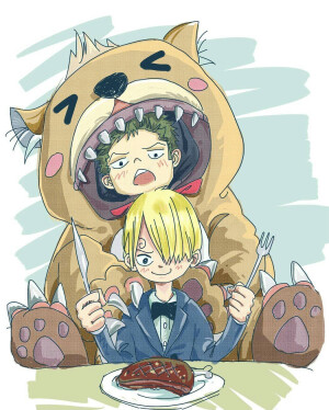 海贼王 山治～索隆在一起吧！