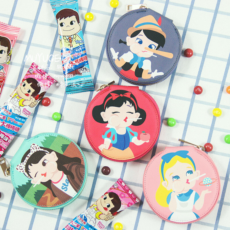 韩国棒棒糖小圆包可爱卡通女孩饼干包小清新学生零钱包硬币包小包