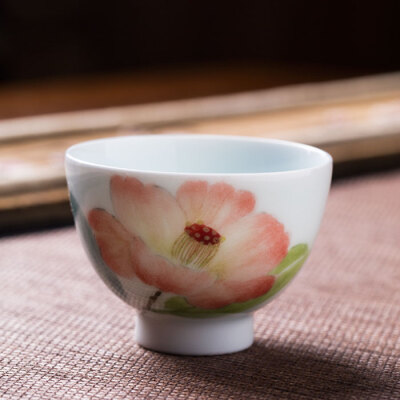 景德镇制 手绘釉下五彩品茗杯 茶杯 茶碗 青花品杯 陶瓷功夫茶具