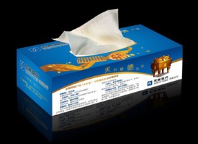 天津银行抽纸盒外包装设计