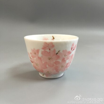 日本进口 美浓烧 樱花 煎茶杯 日本煎茶道具