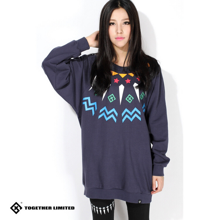 TOGETHER LIMITED OVERSIZE 民族风 欧美潮流 BOYFRIEND 宽松卫衣