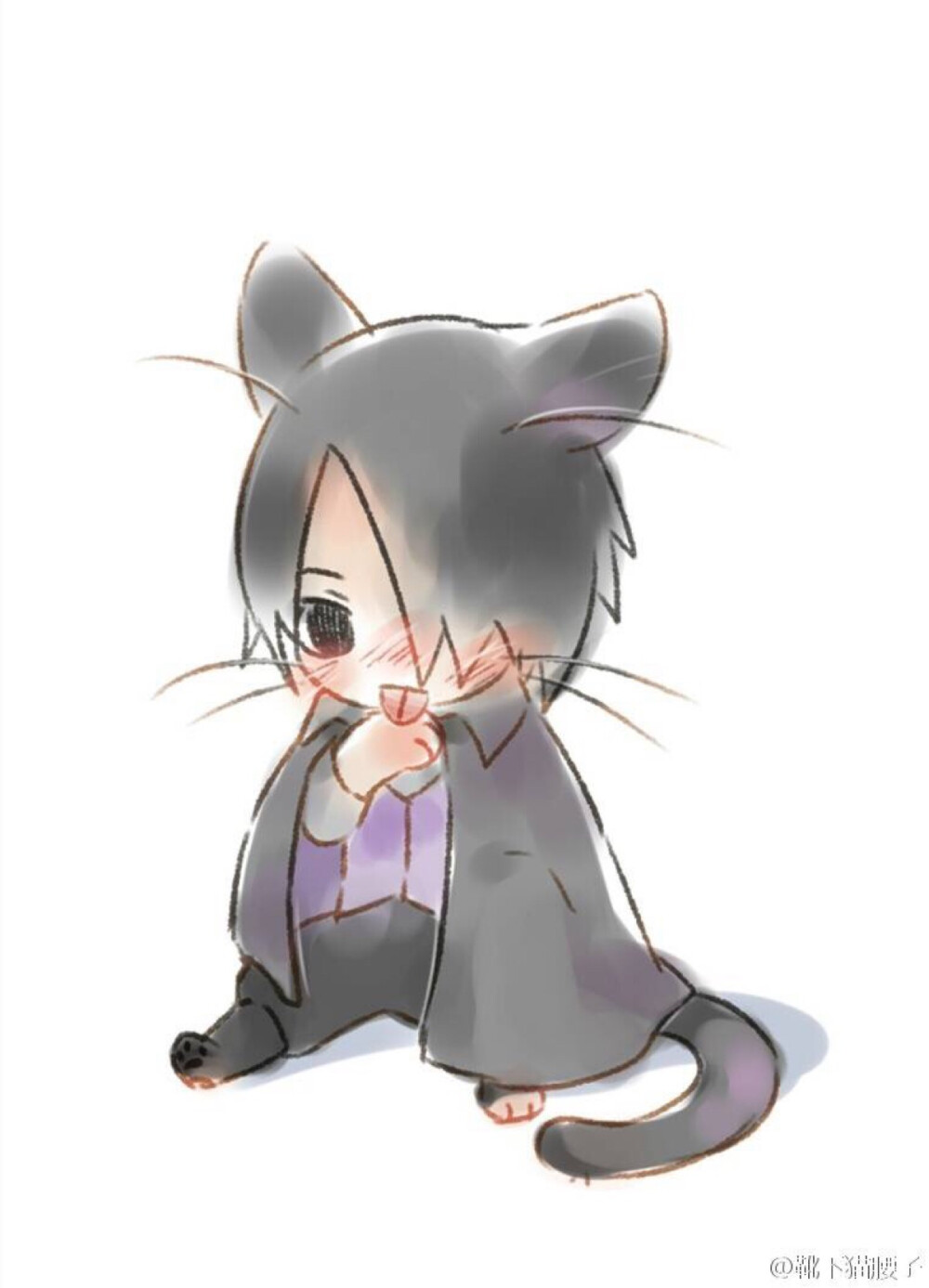 猫化的佐助一家