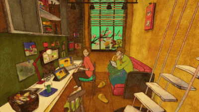 韩国艺术家PUUUNG1温馨插画作品