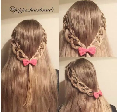 有个女儿就给她这么编发，美要美到头发。