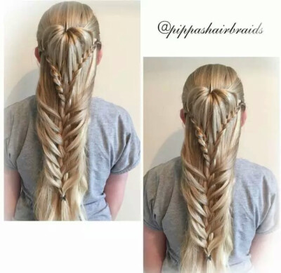 有个女儿就给她这么编发，美要美到头发。