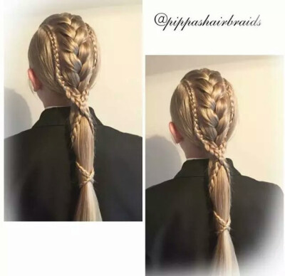 有个女儿就给她这么编发，美要美到头发。