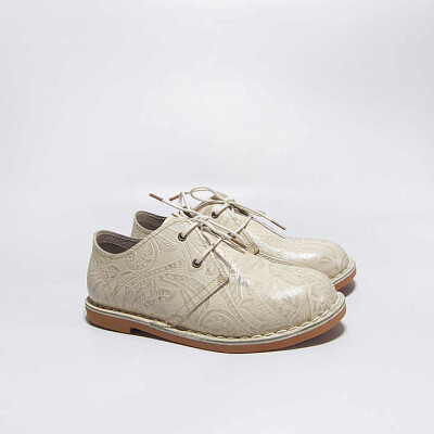 三木虫家的 翻缝手工皮鞋 小白一双牛筋平底