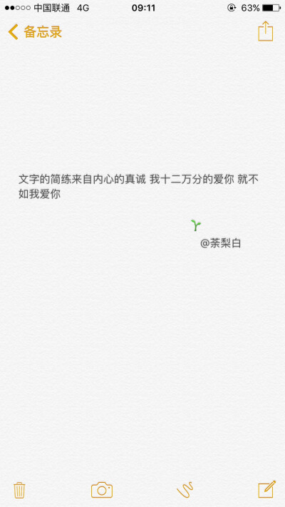 备忘录文字。文字的简练来自内心的真诚 我十二万分的爱你 就不如我爱你
