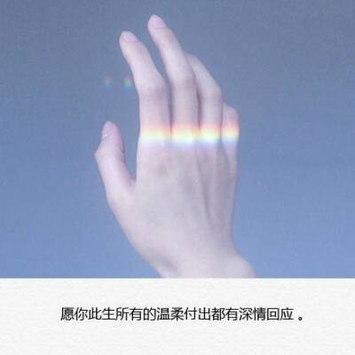 愿你的温柔付出都有深情回报