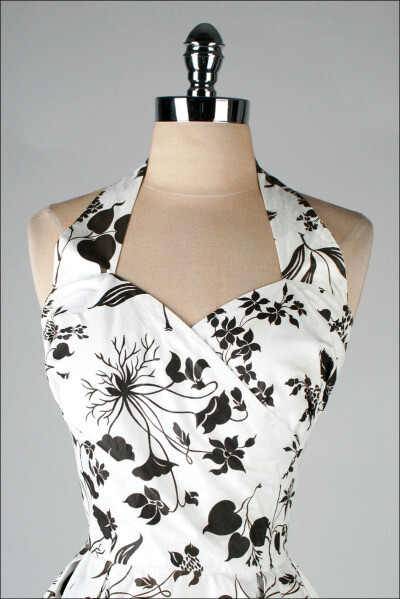 Printed Cotton Halter Dress, ca. 1950s Jerry Gilden via Mill Street Vintage