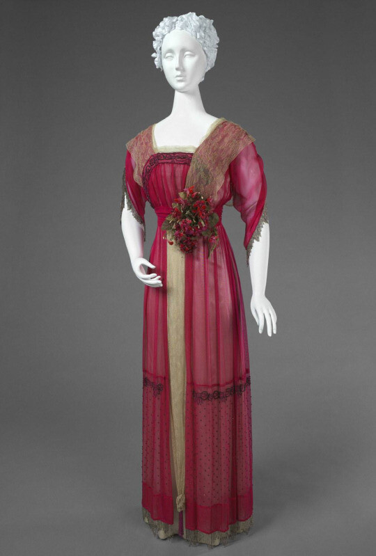 Dinner dress, by B. Altman and Company, ca. 1912.