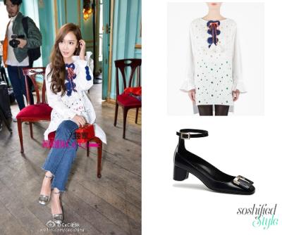 Tsumori Chisato: Sailor Knots Tunic @ en.tsumorichisato.com $547
Roger Vivier: Ankle Strap Heels @ rogervivier.com (Price upon application)