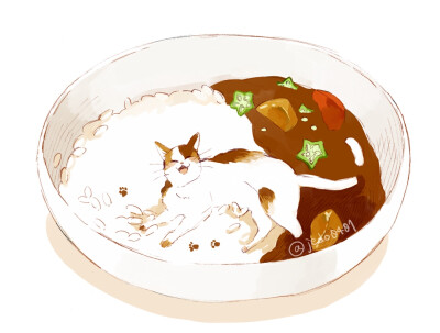 猫与美食.