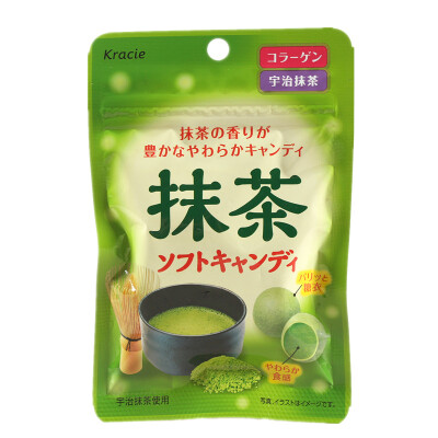 日本 嘉娜宝口香糖/kracie 宇治抹茶脆皮夹心软糖 口气糖