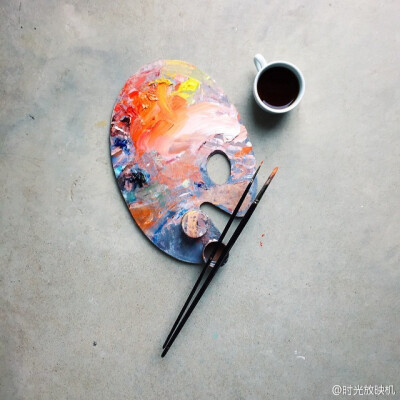 ★阿染☆小画家的工具箱 调色盘本身就是一幅画系列