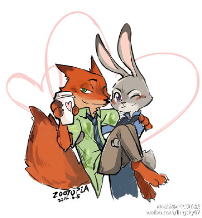 #疯狂动物城# #Zootopia# 鸡血摸鱼！太好看了嘤嘤嘤！最后一张大小姐拟人，朱蒂真是实力撩妹