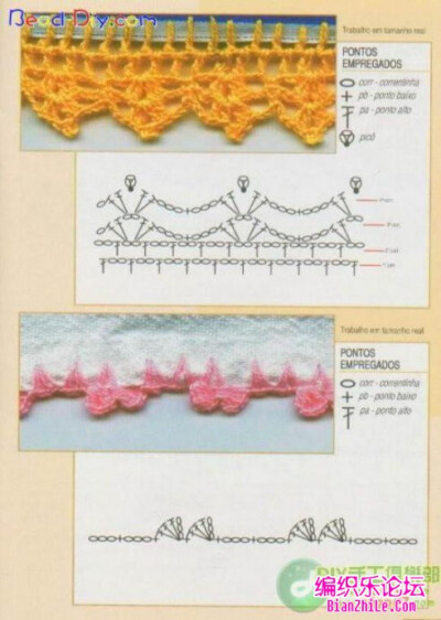 几款花边的钩织图解-编织乐论坛