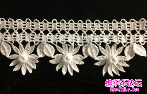 钩针编织----一款有立体感的花边-编织乐论坛