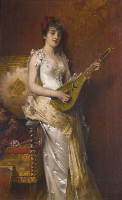 19世纪德国画家Conrad Kiesel，擅长绘画细腻的年轻漂亮的女孩和妇女，因此在圈内获得了巨大成功。他的肖像画作品在柏林艺术学院展览中多次多次金奖，并在1900年巴黎世博会，1909年和1911年罗马世博会上多次展出。