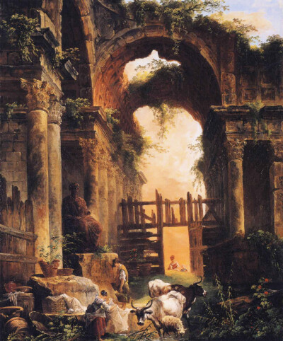 “废墟之美”。18世纪法国画家Hubert Robert，1754去意大利留学，在那里整整度过了11年时间。在这期间，他游历了意大利南部地区，对意大利的古代遗迹产生了极大的兴趣，创作了著名的风景画《废墟的吕贝尔》，他在这…