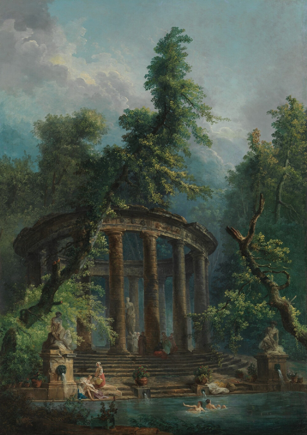 “废墟之美”。18世纪法国画家Hubert Robert，1754去意大利留学，在那里整整度过了11年时间。在这期间，他游历了意大利南部地区，对意大利的古代遗迹产生了极大的兴趣，创作了著名的风景画《废墟的吕贝尔》，他在这些古代的废墟中发现了美的存在，并为之陶醉。晚年担任了初建不久的卢浮宫博物馆馆长。