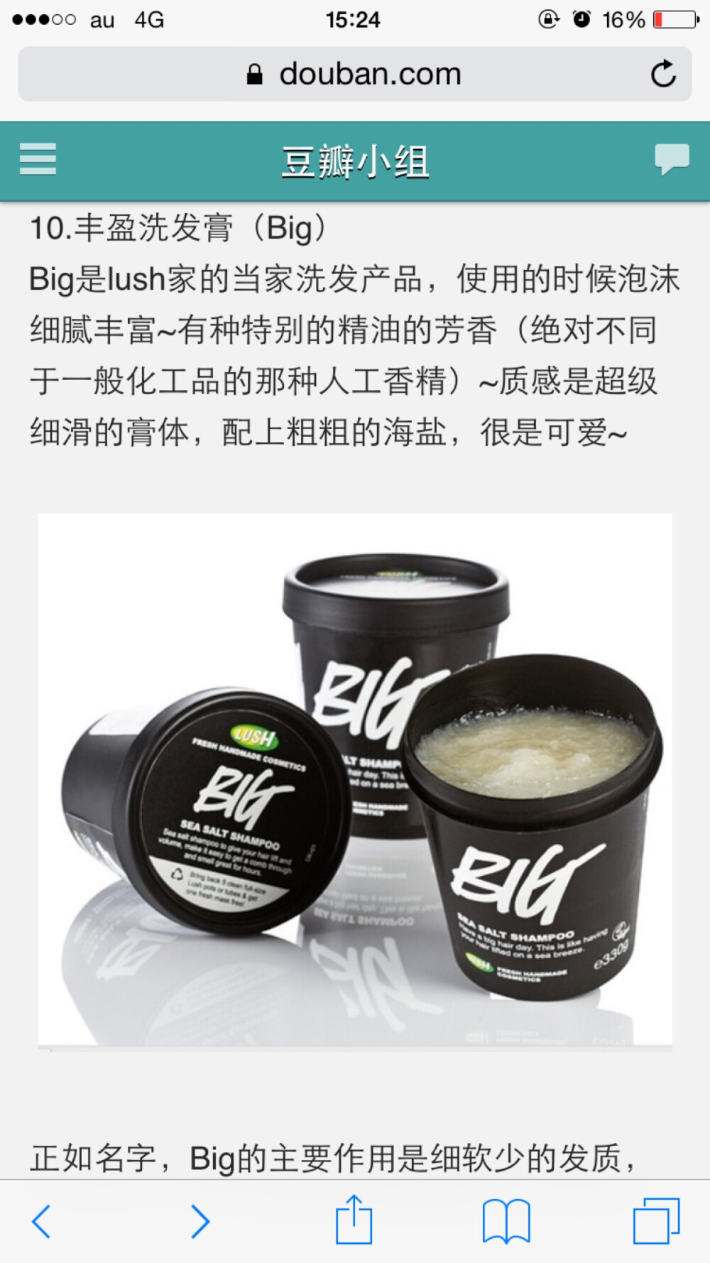 lush big丰盈洗发膏