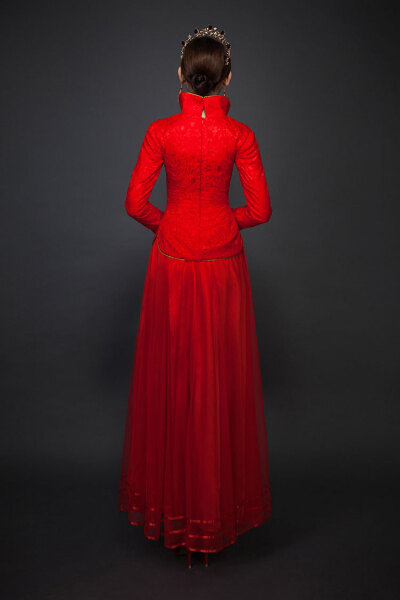 正品新款特价新娘红色大码修身鱼尾齐地婚纱中式传统敬酒服
