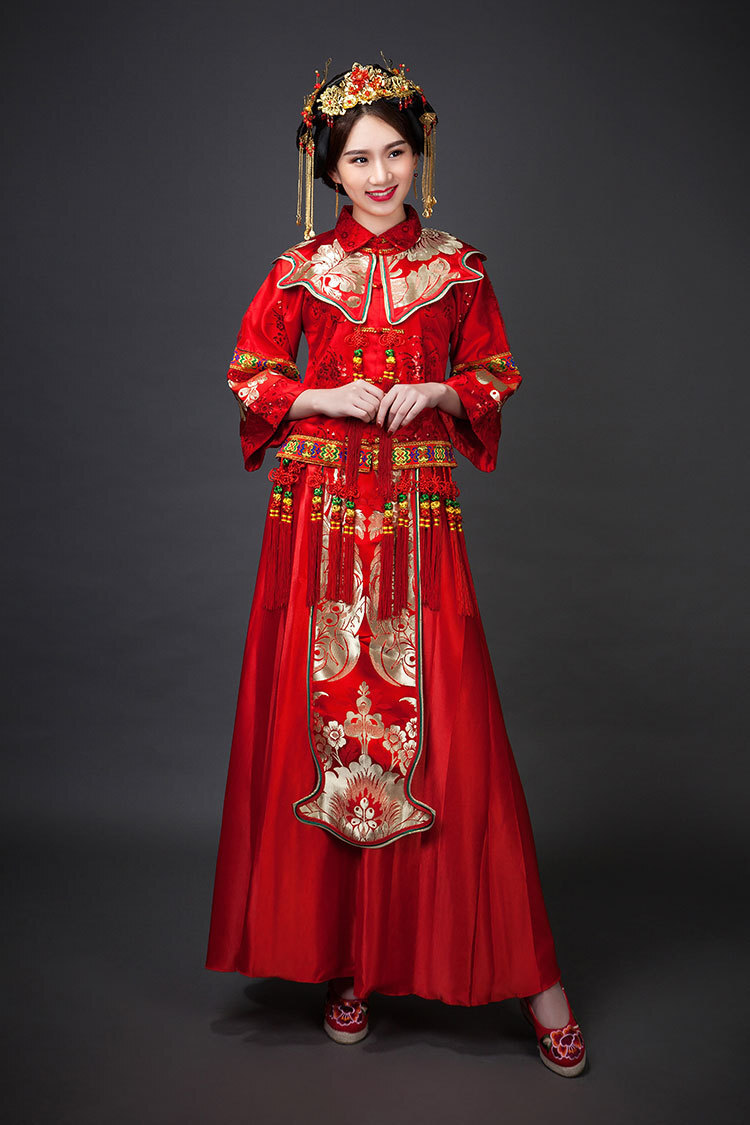 中式新娘礼服分类图片