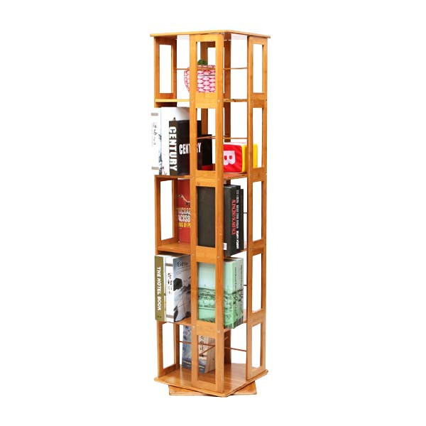 【360度旋转书架】360度旋转书架，占地小，容量大，承重力好；楠竹材质，质地细密，自然环保；￥308